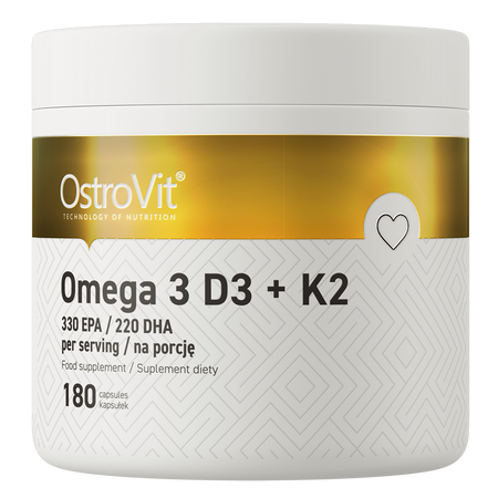 OstroVit Omega 3 D3+K2 180 capsule