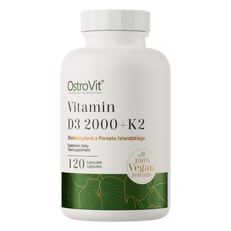 OstroVit Vitamina D3 2000 UI + K2 VEGE 120 capsule