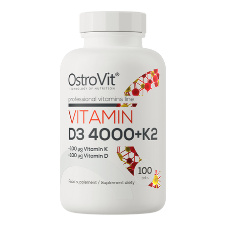 OstroVit Vitamina D3 4000 UI + K2 100 compresse
