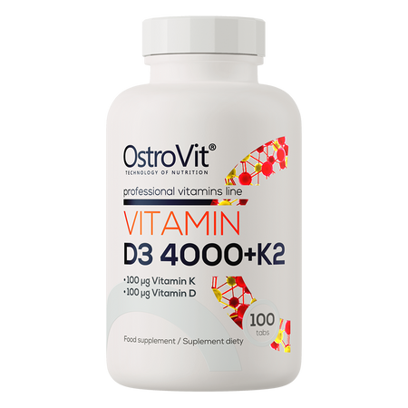 OstroVit Vitamina D3 4000 UI + K2 100 compresse