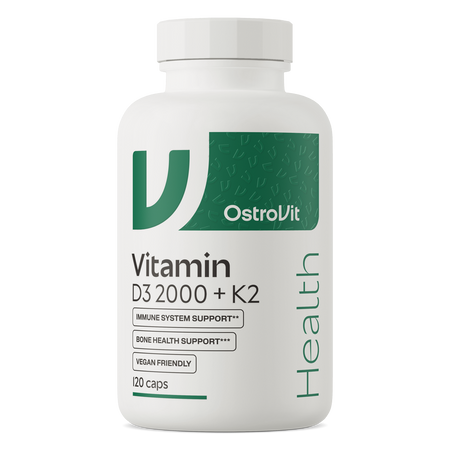 OstroVit Vitamina D3 2000 UI + K2 VEGE 120 capsule