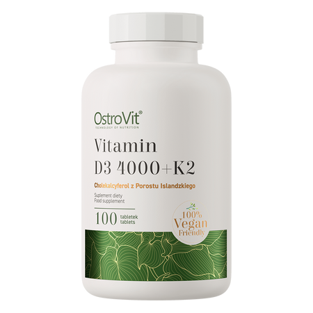 OstroVit Vitamina D3 4000 UI + K2 VEGE 100 compresse