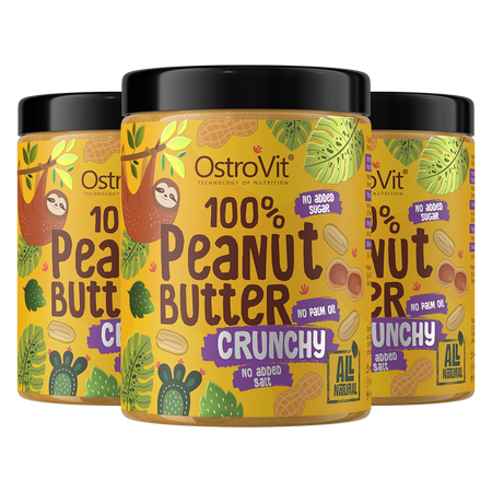 OstroVit 100% Crema di arachidi 3 x 1000 g