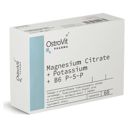 OstroVit Pharma Citrato di magnesio + Potassio + B6 P-5-P 60 capsule