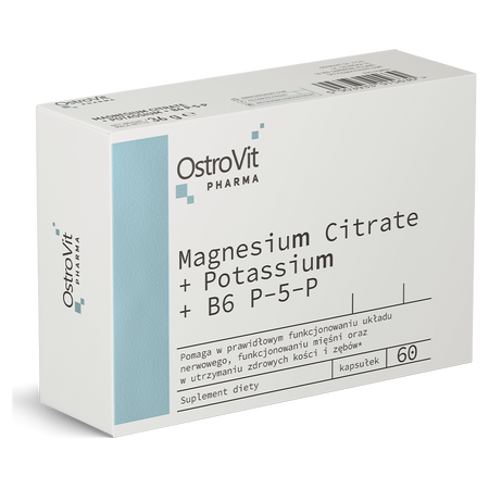 OstroVit Pharma Citrato di magnesio + Potassio + B6 P-5-P 60 capsule