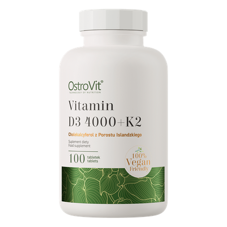 OstroVit Vitamina D3 4000 UI + K2 VEGE 100 compresse