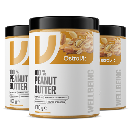 OstroVit 100% Crema di arachidi 3 x 1000 g